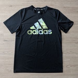 Adidas Black Climalite Graphic T Shirt